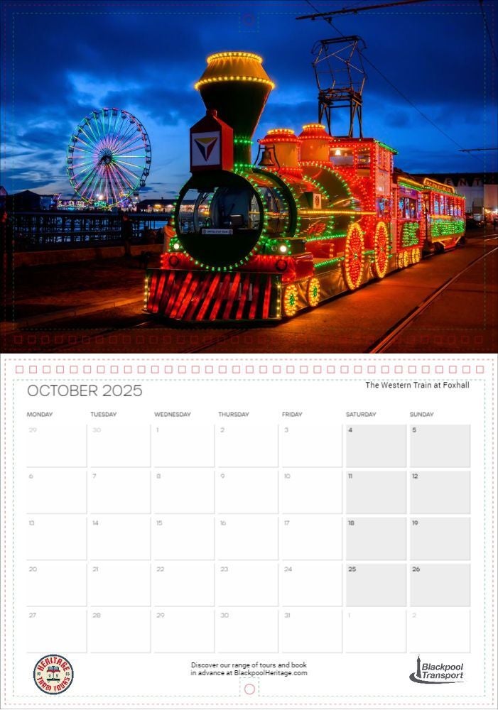 Blackpool Tram Calendar 2025 